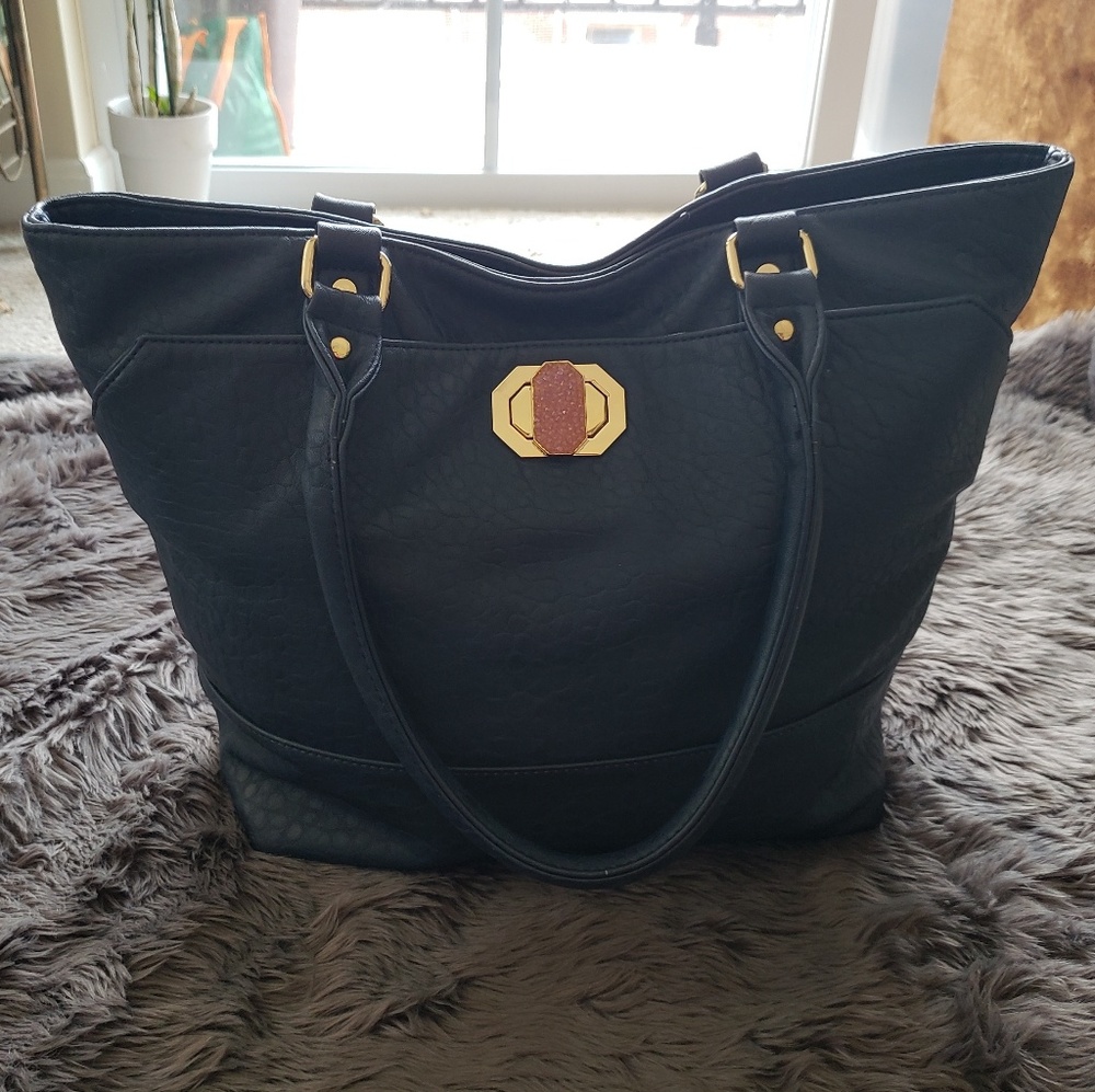 Deux Lux Faux Leather Shoulder Tote Bag